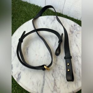 Vince camuto Black Leather bag  Strap with Gold Hardware -Women's Accessory new